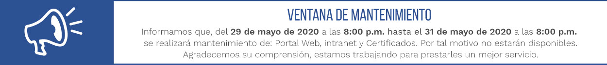 ventana de Mantenimiento