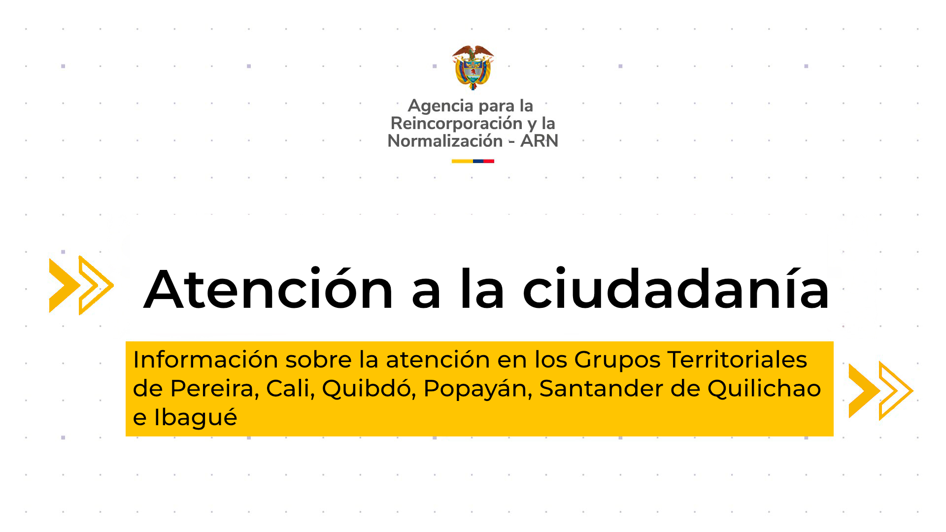La ARN informa sobre la atención en Grupos Territoriales