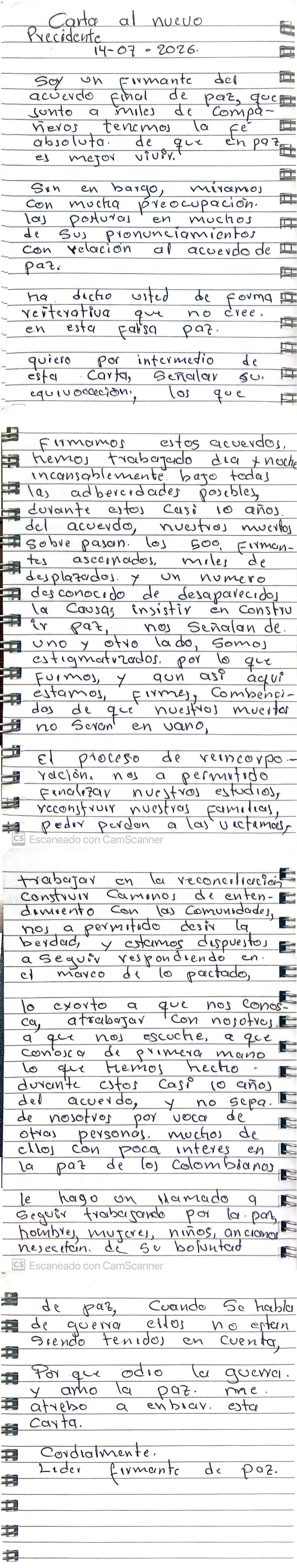 Carta escrita 1.