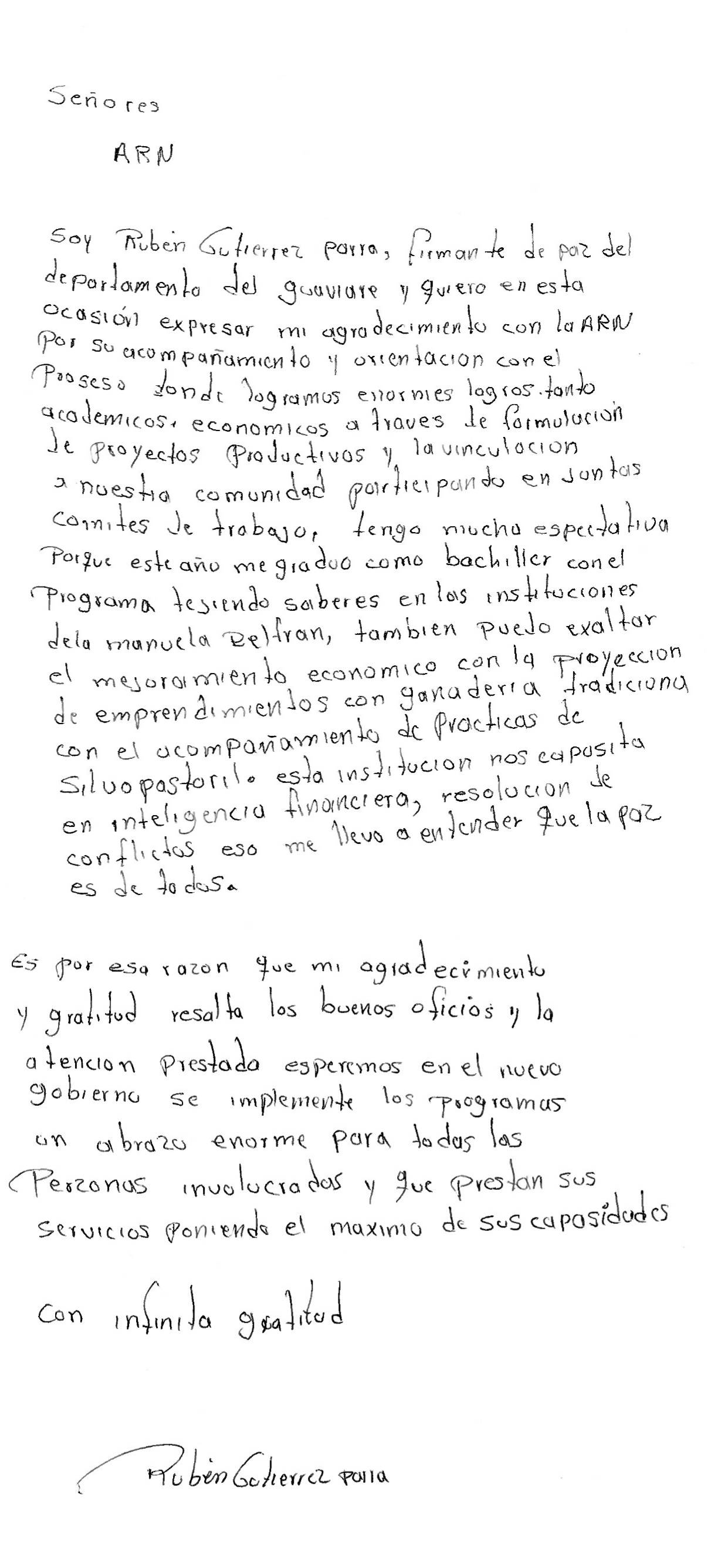 Carta escrita 1.