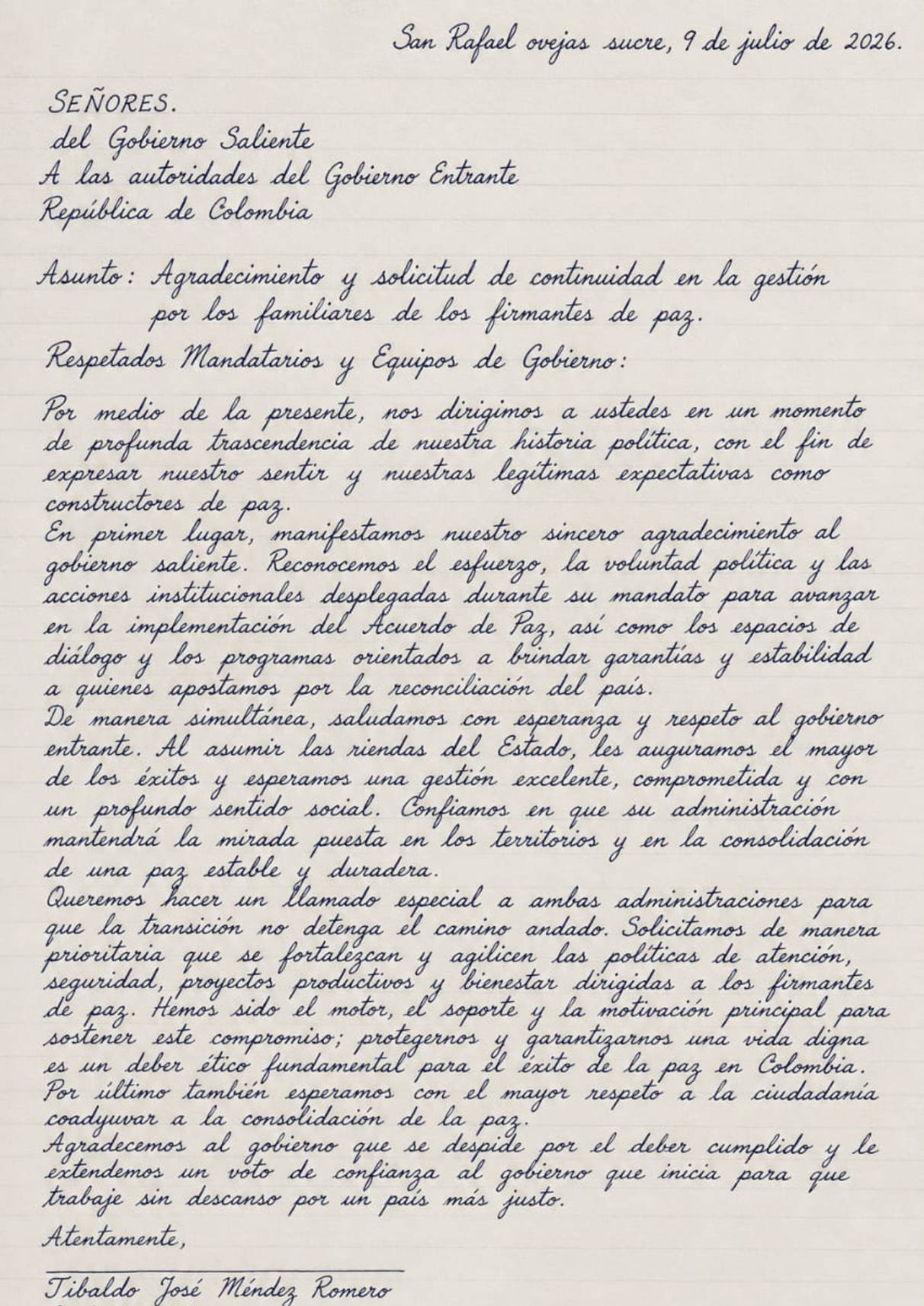 Carta escrita 1.