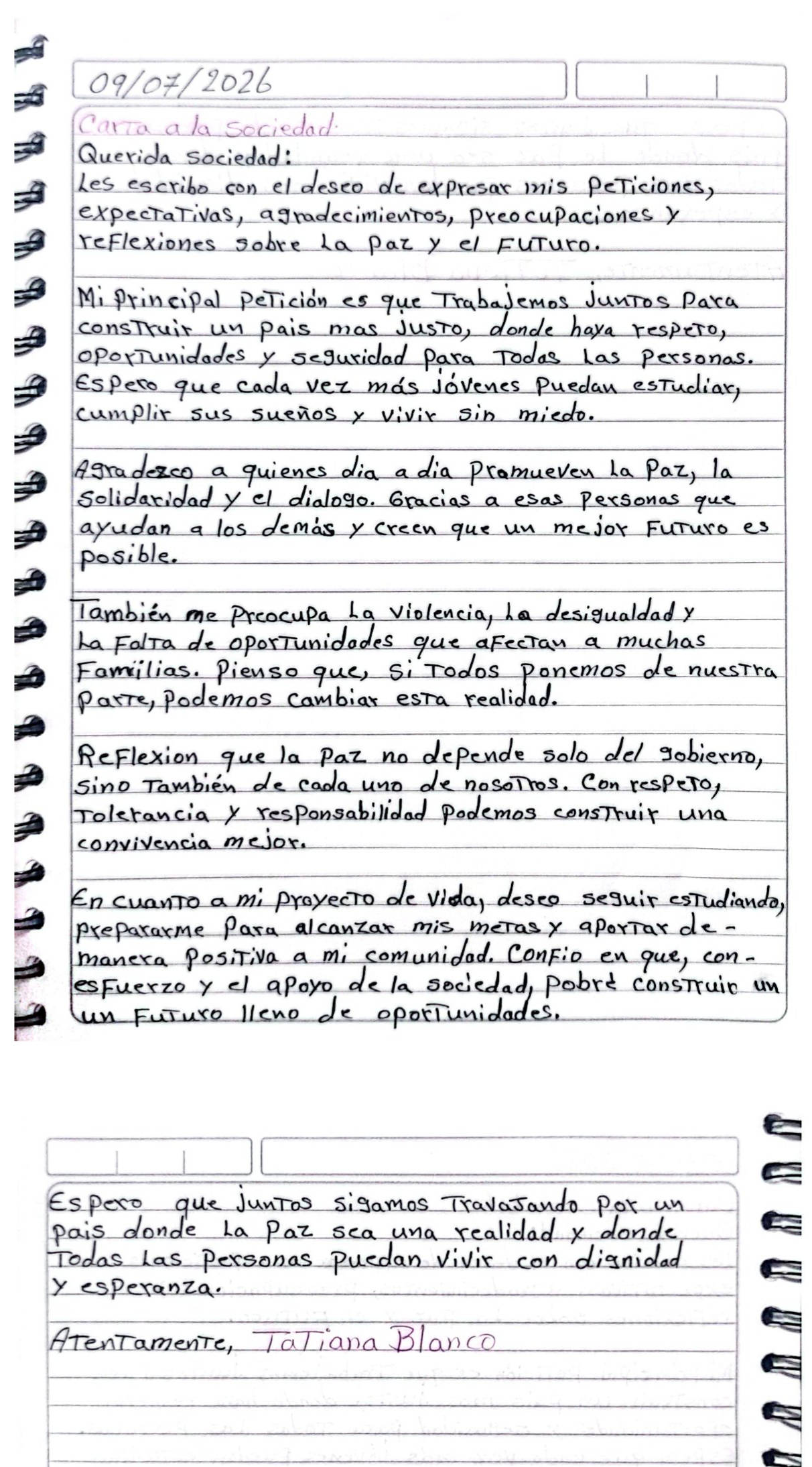Carta escrita 1.