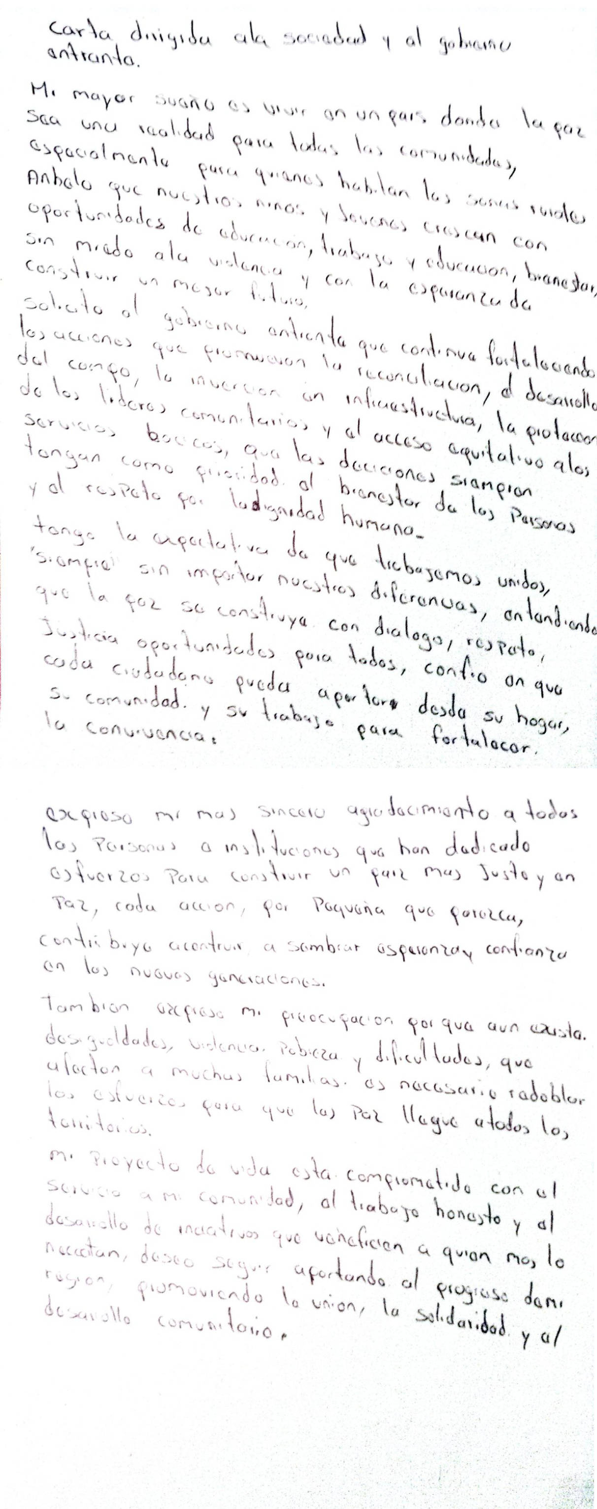 Carta escrita 1.