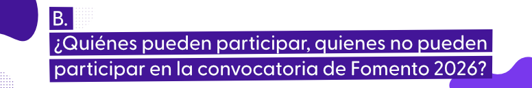 Imagen que indica quienes pueden participar y quienes no