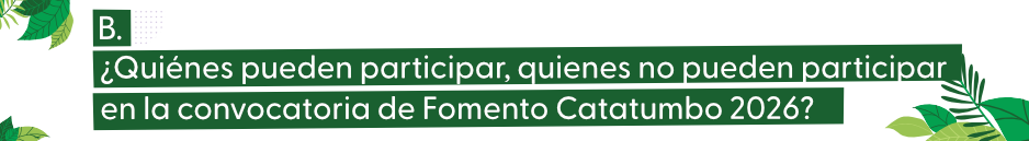 Imagen que indica quienes pueden participar y quienes no