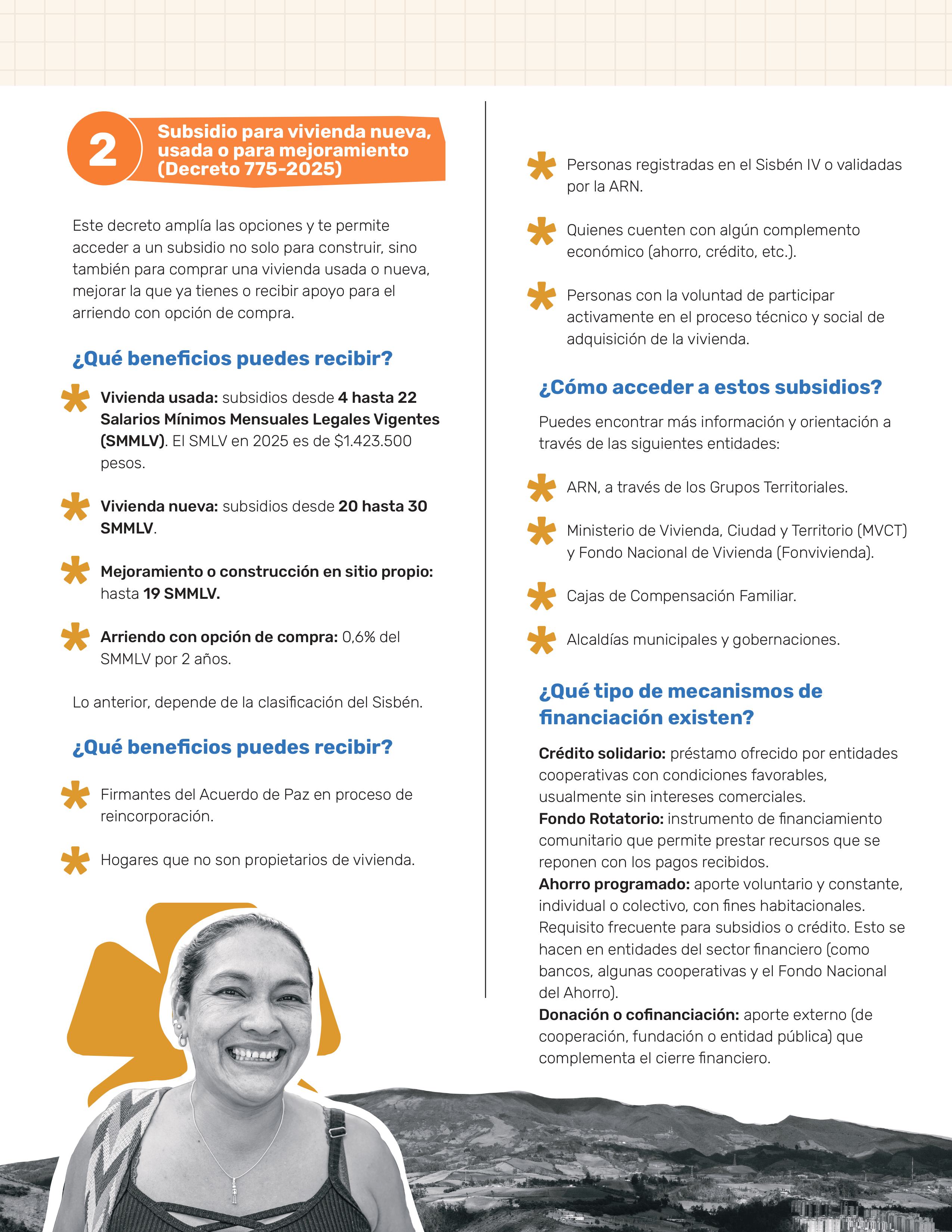 Infografía sobre Abecé rutas de acceso de vivienda