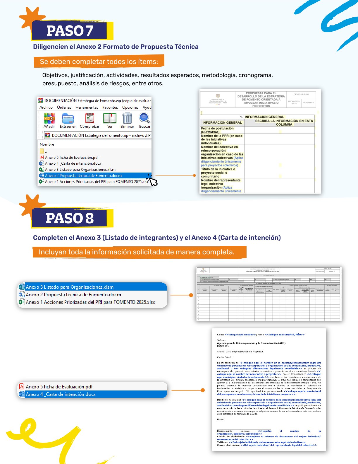 Infografía sobre Pasos de inscripción Convocatoria Estrategia de Fomento