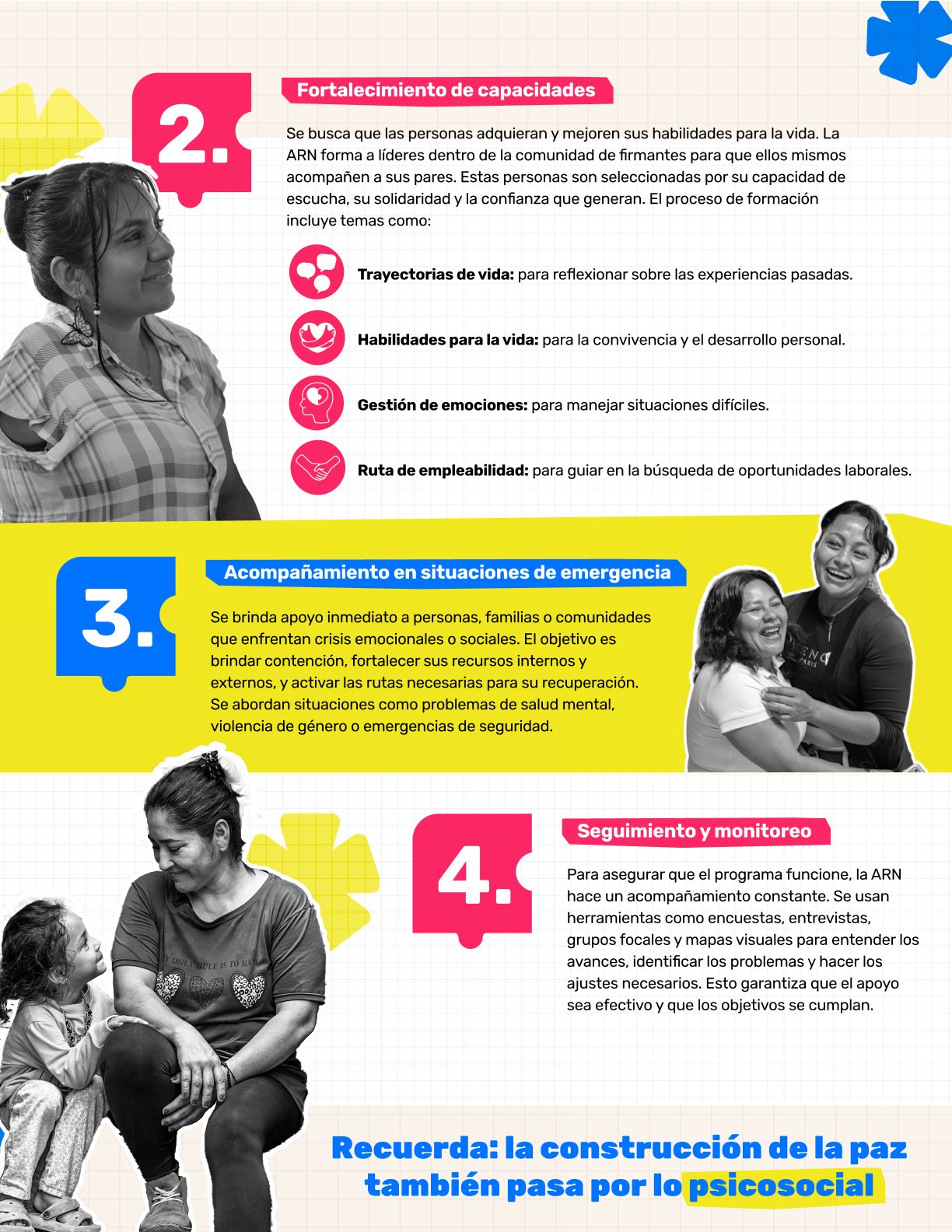 Infografía sobre Fortalecimiento de Capacidades y Habilidades par la Vida