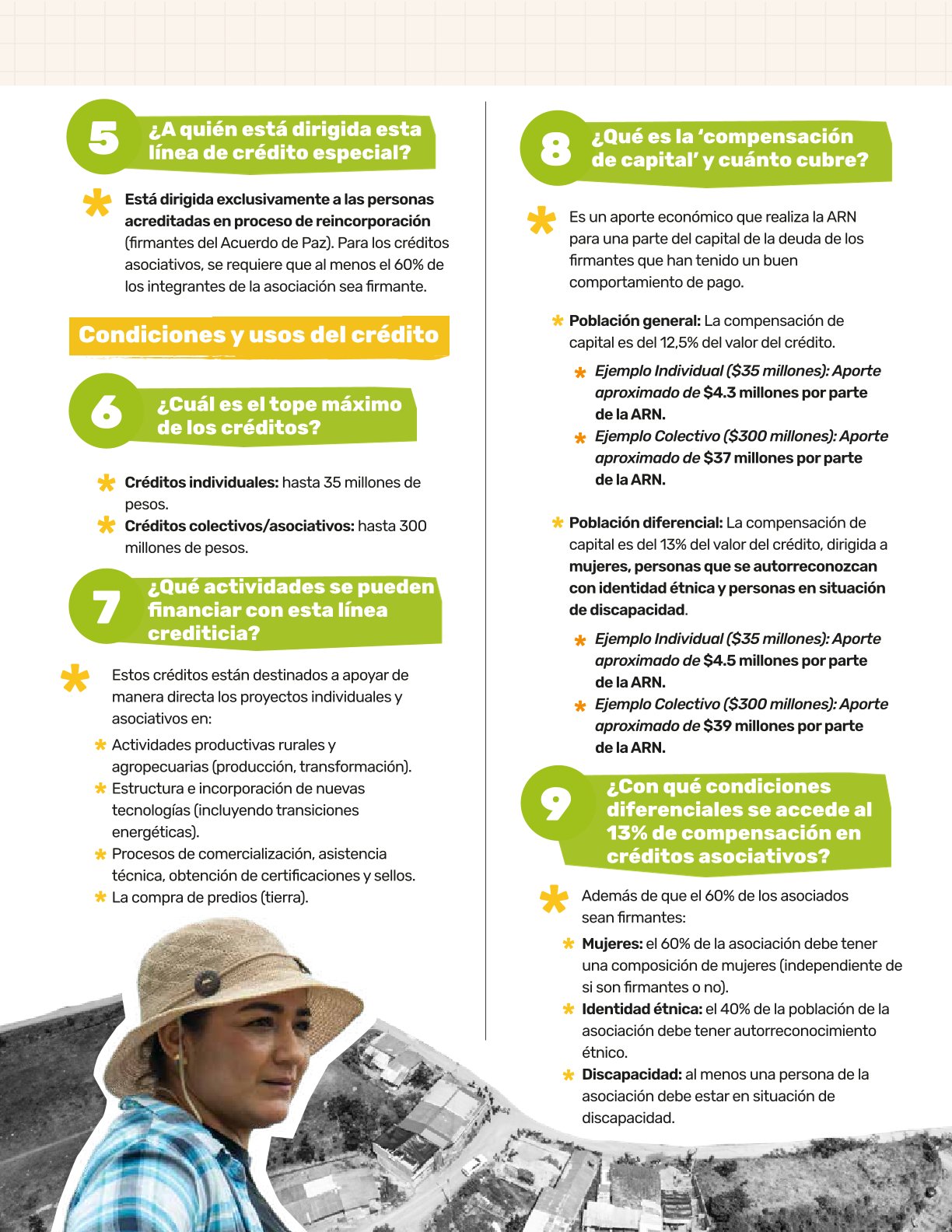 Infografía sobre Línea de crédito del Banco Agrario.
