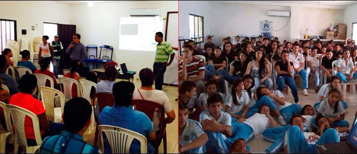 Actividades con estudiantes del colegio María Inmaculada  de Santa Rosa (Sur de Bolívar) en el marco de las Olimpiadas de la Paz. Fotos: ACR l Comunicaciones