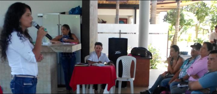 La coordinadora de la ACR Casanare, Paola Condia, participó en Comité de Justicia Transicional. Foto: ACR l Comunicaciones