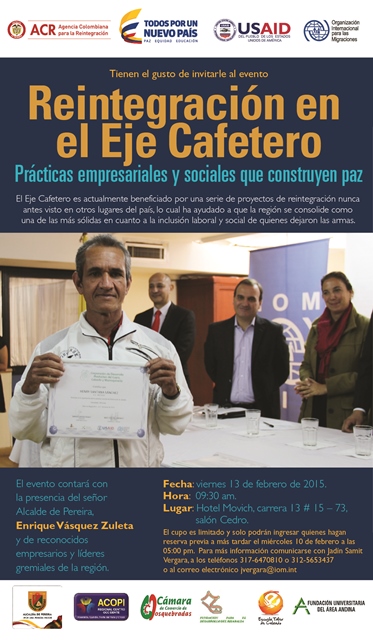 Reintegración en el Eje Cafetero
