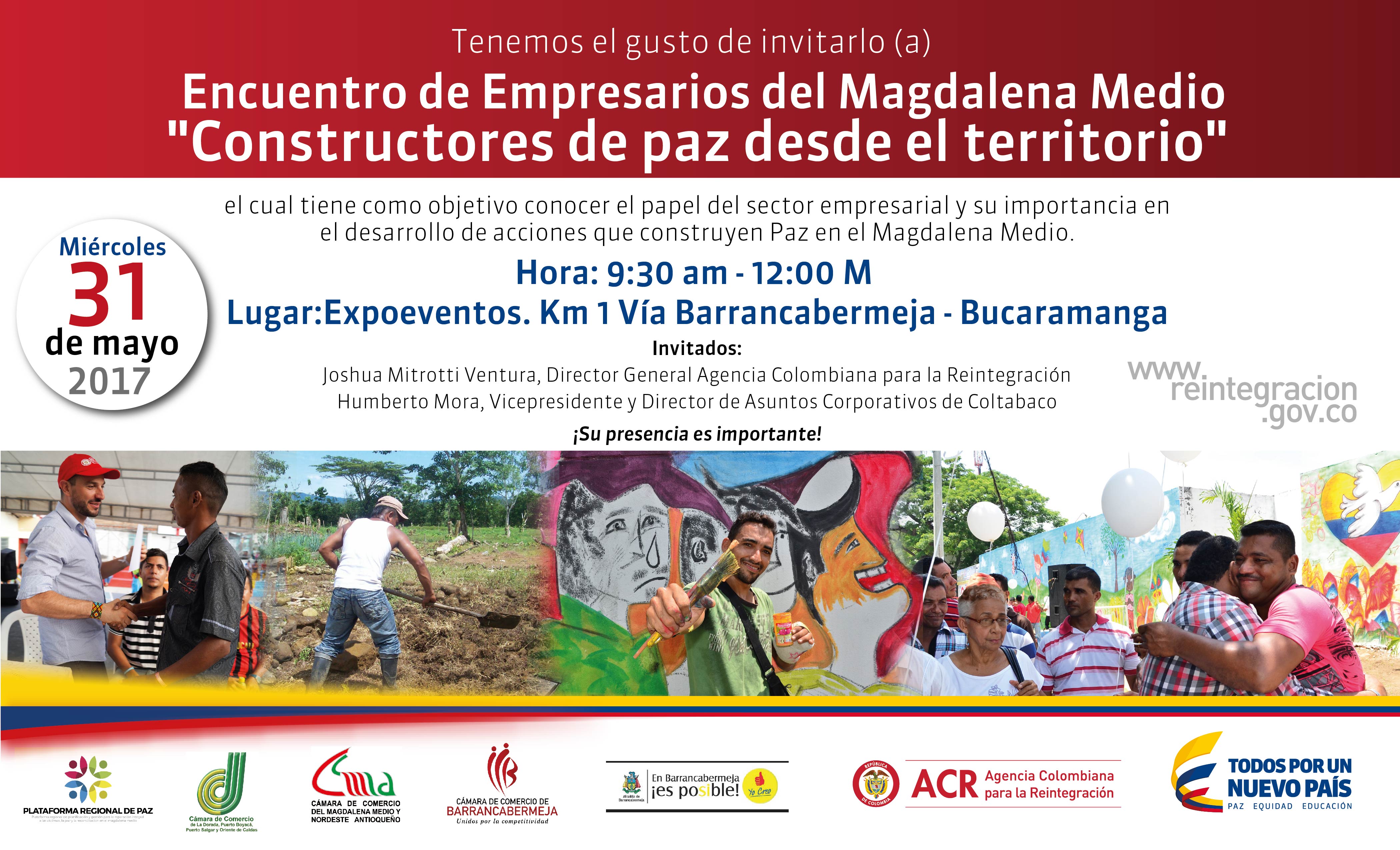 Empresarios del Magdalena Medio participarán en encuentro sobre reintegración.jpg