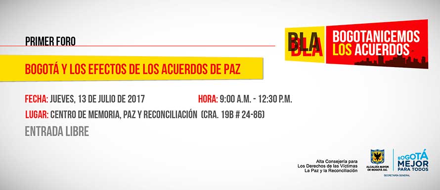 Alcaldía Mayor “aterriza” los Acuerdos de Paz en Bogotá