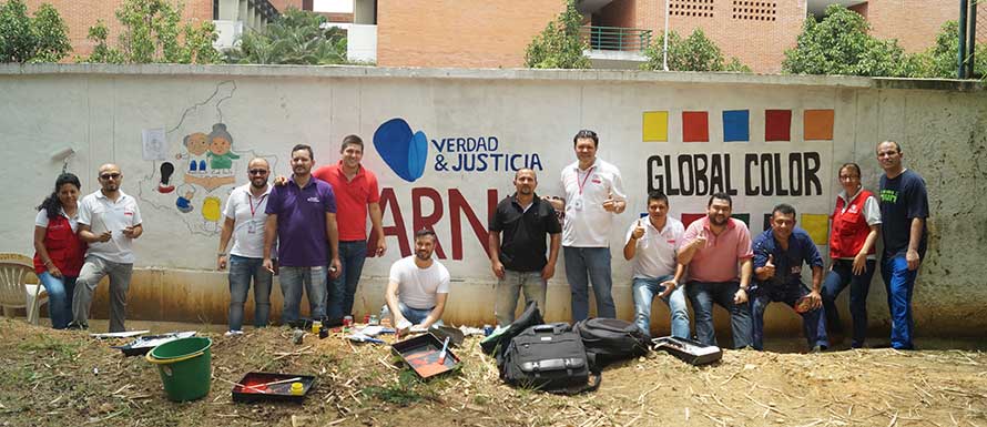 Personas en reintegración fueron voluntarios en centro de adultos mayores