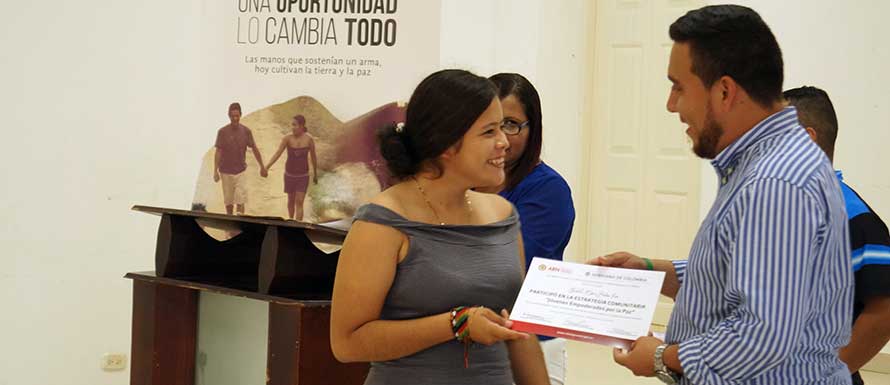 En Sabana de Torres, la ARN certificó jóvenes empoderados por la paz
