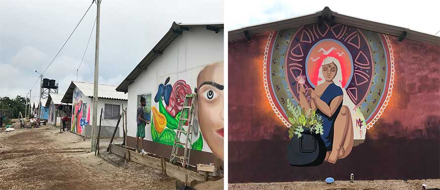Con murales y grafitis llegó el arte a Agua Bonita