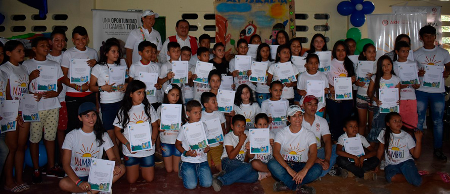 42 niños construyen nuevos sueños en Caquetá