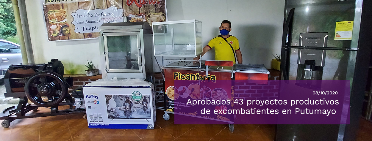 Aprobados 43 proyectos productivos de excombatientes en Putumayo 