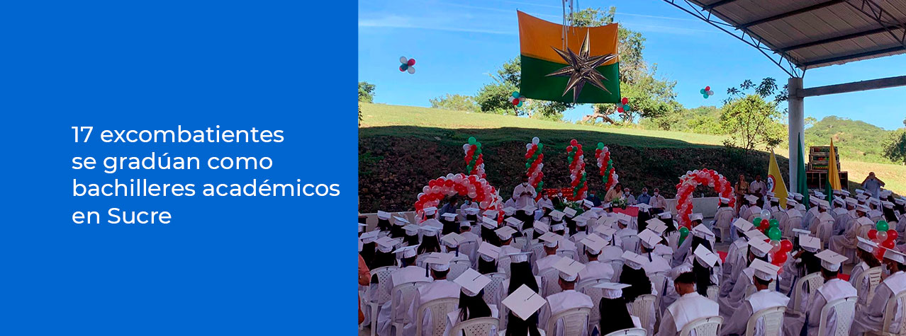 Las ceremonias de graduación se llevaron a cabo en los municipios de Ovejas, Morroa y Corozal, en los Montes de María.