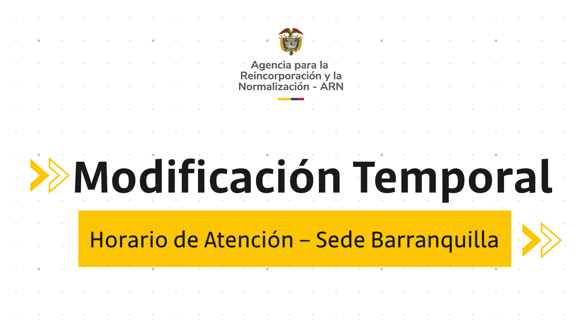 Modificación Temporal en el Horario de Atención Sede Barranquilla