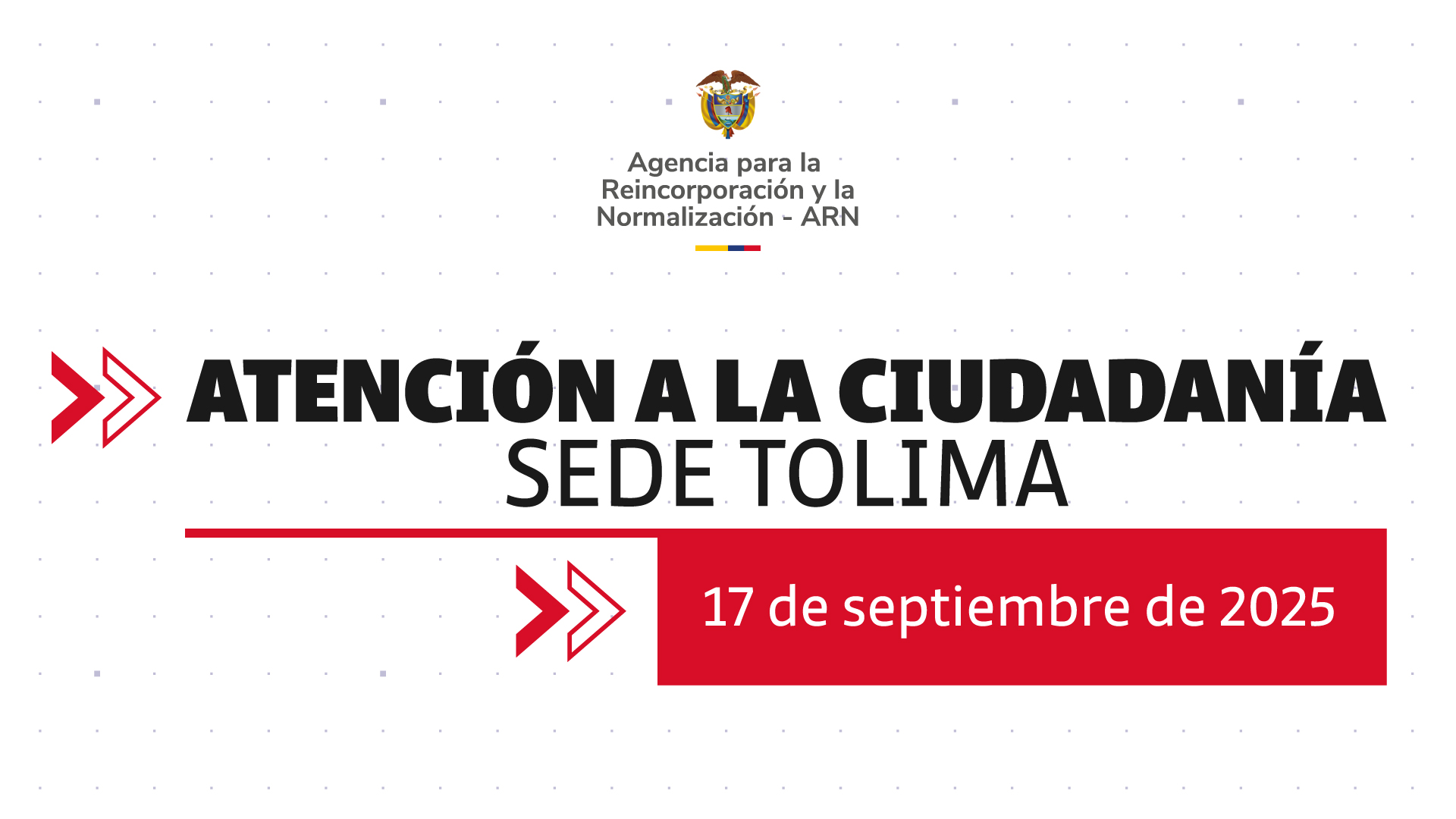 Suspensión de atención en sede Ibagué – 17 de septiembre