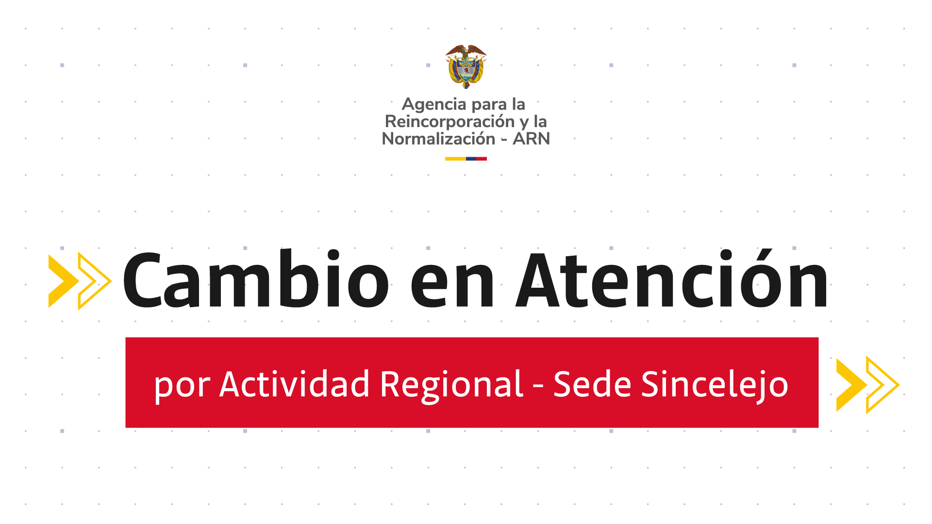 Suspensión temporal de Atención – Sede Sincelejo