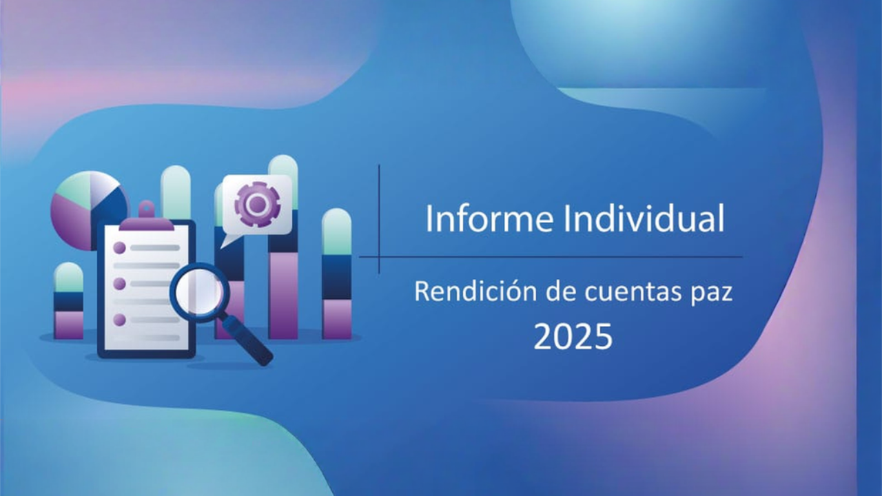 Gráfico de informe individual de rendición de cuentas de paz 2025.