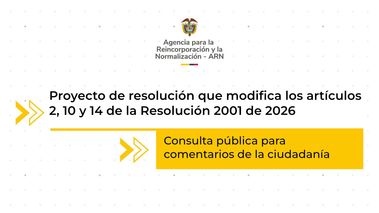 Documento sobre el proyecto de resolución que modifica los artículos 2, 10 y 14 de la Resolución 2001 de 2026.