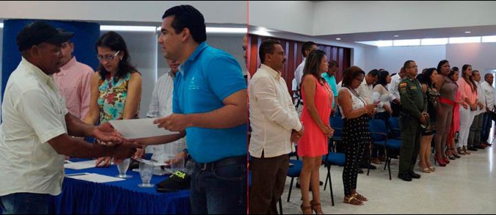 Ceremonia de culminaciones en el auditorio Comfacesar, en la ciudad de Valledupar (Cesar), donde terminaron Proceso de Reintegración 47 personas. Foto: ACR l Comunicaciones