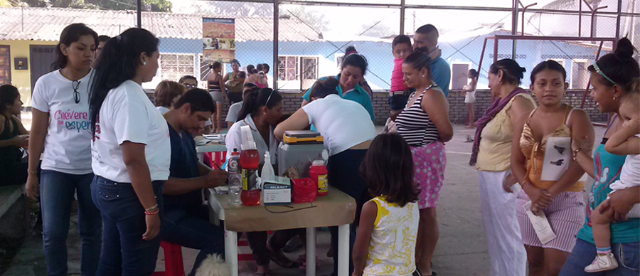 EN EL POLIDEPORTIVO LAS DELICIAS SE REALIZÓ UNA BRIGADA DE SALUD Y ESPACIOS DE SOCIALIZACIÓN DE LOS VALORES COMUNITARIOS POR LA ACR.